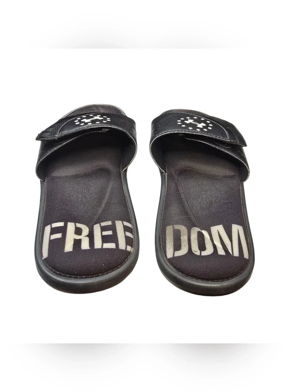 Under Armour Freedom Black Slides Sandals 7 Mens